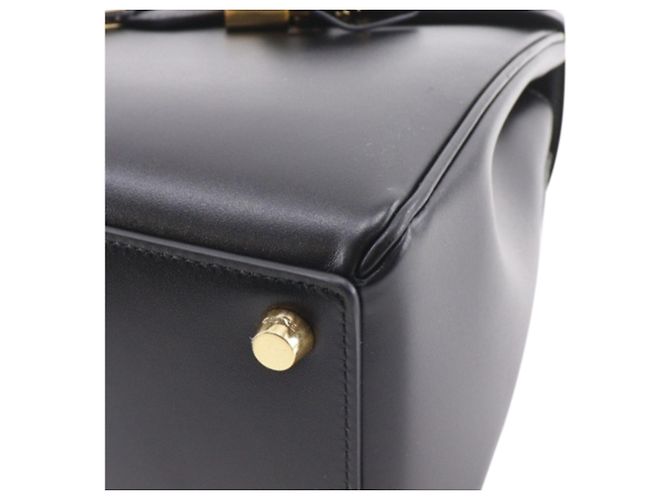 Céline Borsa Celine Classique 16 in pelle di vitello nera media Nero - vista 15