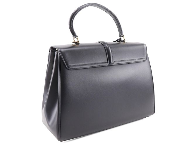 Céline Borsa Celine Classique 16 in pelle di vitello nera media Nero - vista 3