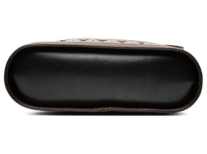 Bolsa transversal Saint Laurent em couro preto com recortes - vista 3