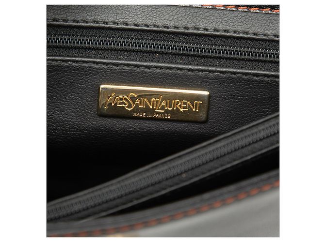 Bolsa transversal Saint Laurent em couro preto com recortes - vista 5