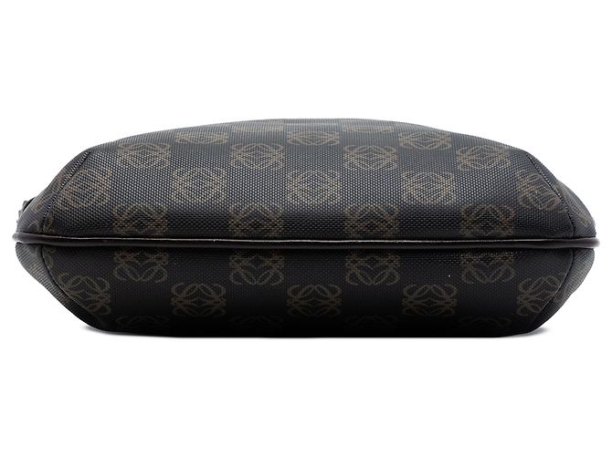 LOEWE Borsa a tracolla in tela rivestita Anagram marrone Marrone scuro - vista 3