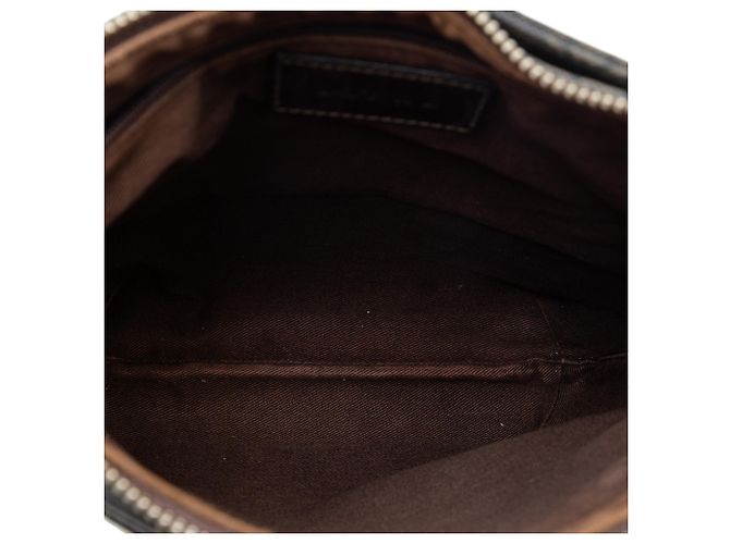 LOEWE Borsa a tracolla in tela rivestita Anagram marrone Marrone scuro - vista 4
