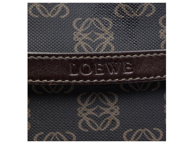 LOEWE Borsa a tracolla in tela rivestita Anagram marrone Marrone scuro - vista 5