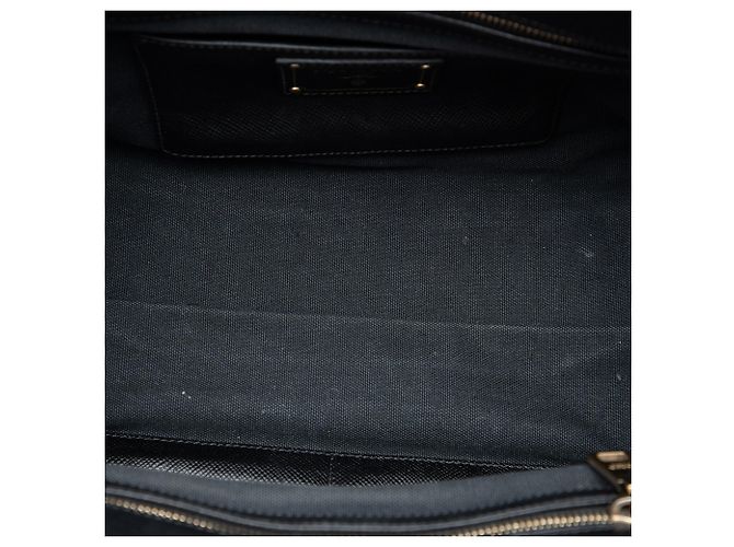 Prada Satchel aus blauem Bicolor-Canvas mit Saffiano-Lederbesatz Dunkelblau - Ansicht 4