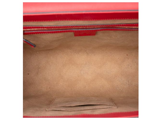 Borsa Gucci Beige GG Supreme con manico Padlock - vista 4