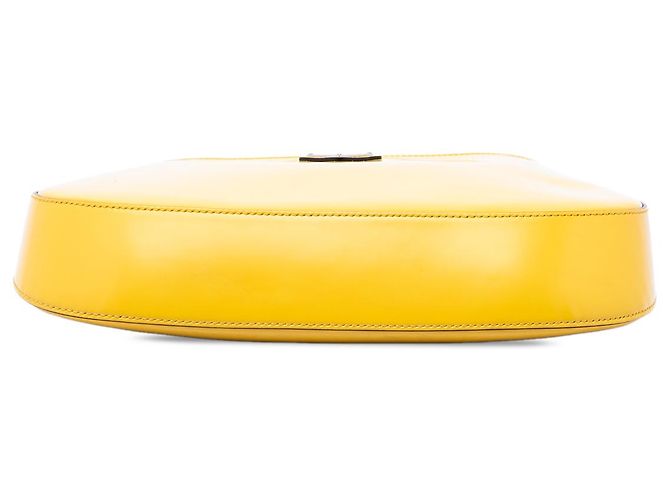 Borsa a tracolla Cleo in pelle spazzolata gialla Prada Giallo - vista 3