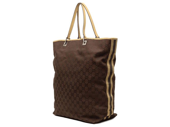 Gucci Shopper Tote aus GG Canvas braun Large - Ansicht 2