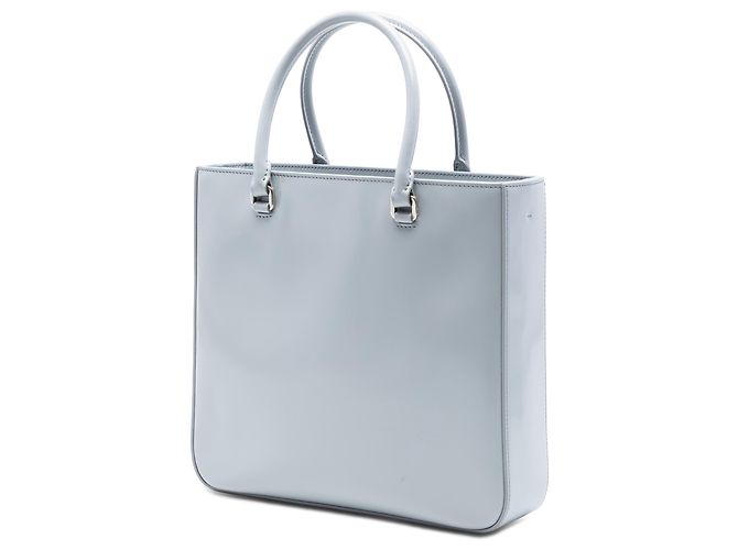 Prada Satchel aus blauem Spazzolato-Leder, Größe Medium Hellblau - Ansicht 2