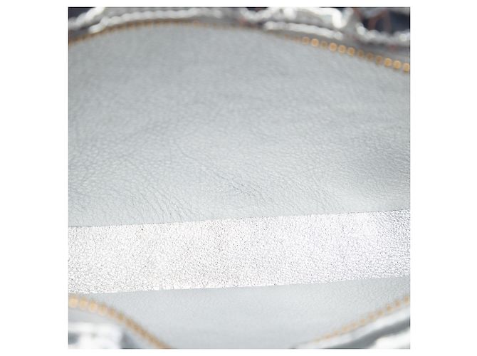 16 Céline Borsa a Spalla Celine Silver Medium Mirror Calfskin Croque Argento - vista 4