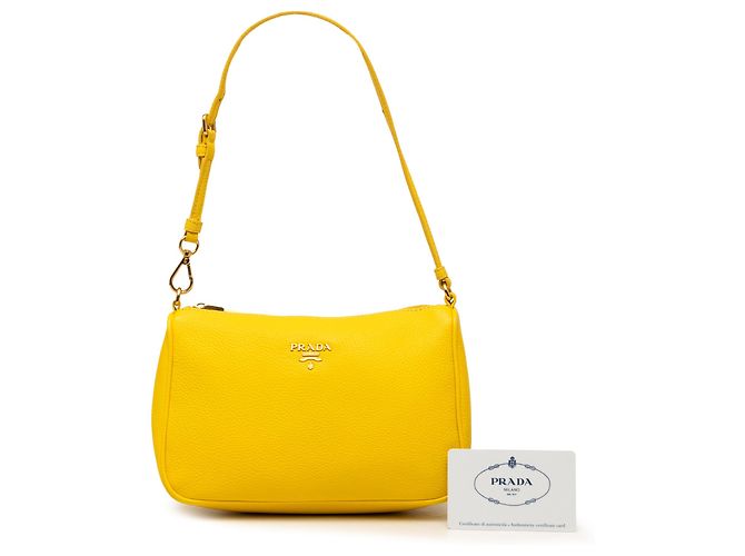 Pochette Prada en Vitello Daino amarillo - vista 7