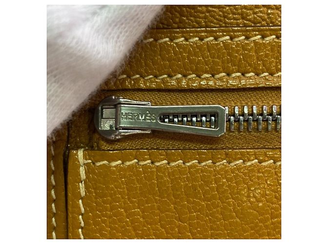 Cartera compacta de dos pliegues Hermès Bearn Beige - vista 13