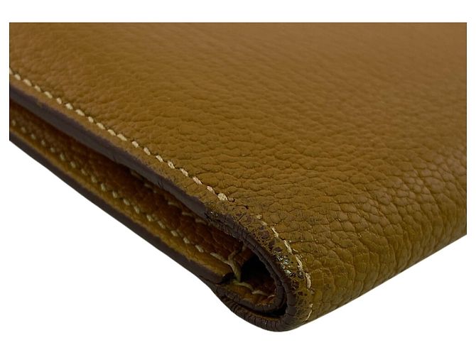 Cartera compacta de dos pliegues Hermès Bearn Beige - vista 3