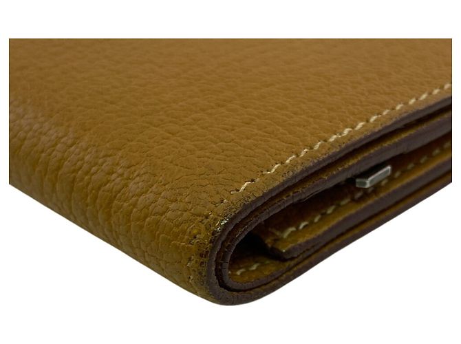Cartera compacta de dos pliegues Hermès Bearn Beige - vista 4
