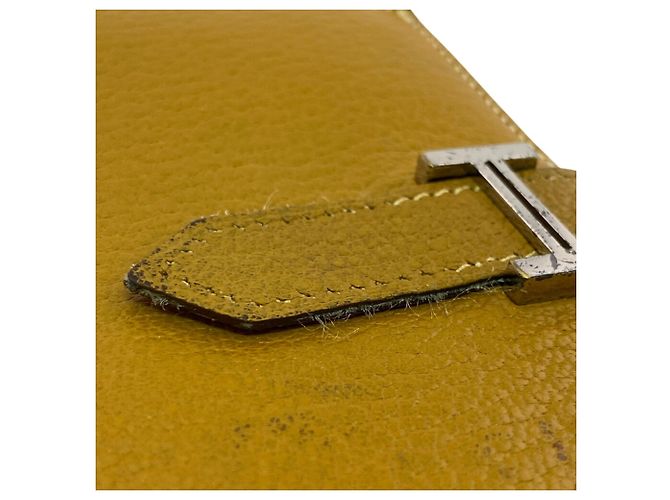 Cartera compacta de dos pliegues Hermès Bearn Beige - vista 5
