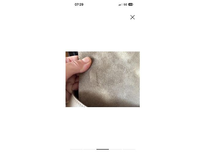 Céline Celine Borsa a mano in pelle beige e camoscio - vista 3