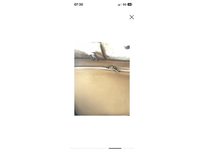 Céline Celine Borsa a mano in pelle beige e camoscio - vista 4