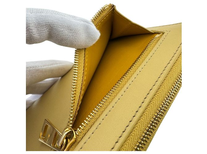 Cartera compacta con cremallera Loewe Knot Amarillo - vista 10