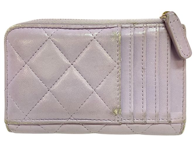 Monedero Fragment Matelassé Chanel en morado Púrpura - vista 2