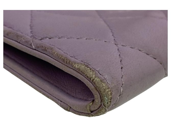 Monedero Fragment Matelassé Chanel en morado Púrpura - vista 3