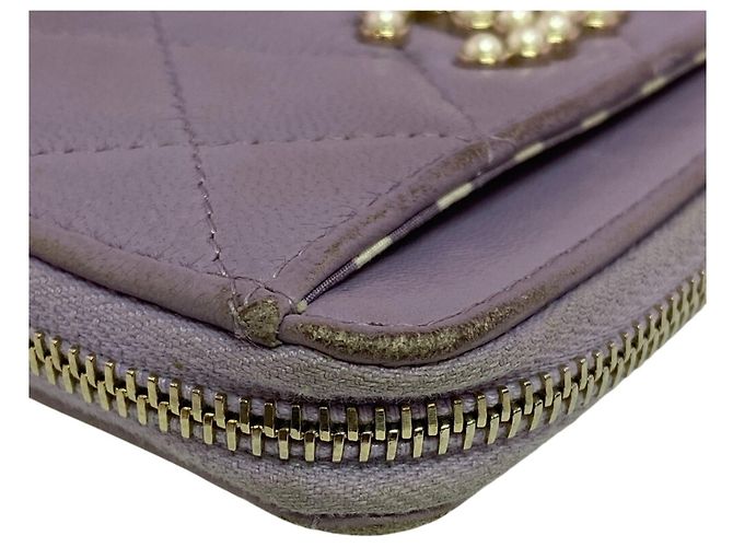 Monedero Fragment Matelassé Chanel en morado Púrpura - vista 5