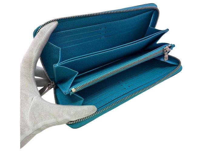 Louis Vuitton M81543 Zippy Long Wallet Turchese - vista 5
