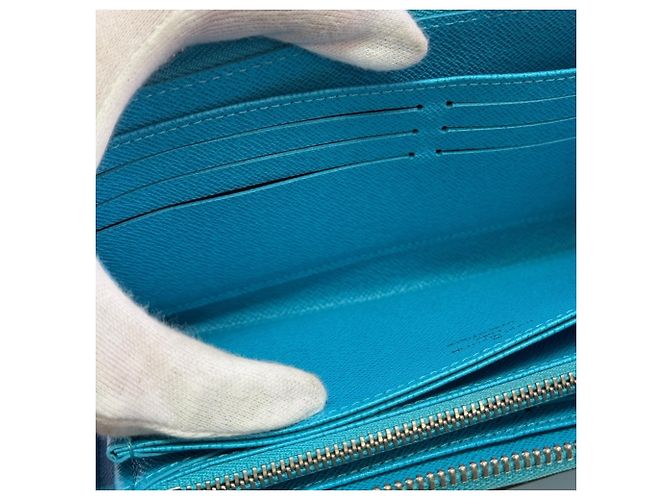 Louis Vuitton M81543 Zippy Long Wallet Turchese - vista 6