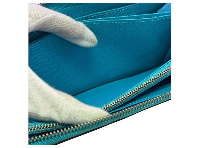 Louis Vuitton M81543 Zippy Long Wallet Turchese - vista 7