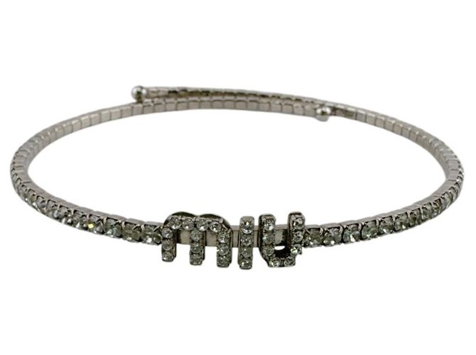 Collana Miu Miu in cristalli argentati - vista 2
