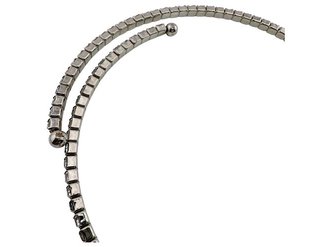 Collana Miu Miu in cristalli argentati - vista 5
