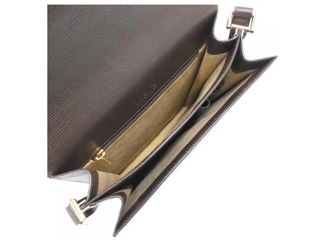 Loewe Schultertasche aus braunem Leder - Ansicht 10