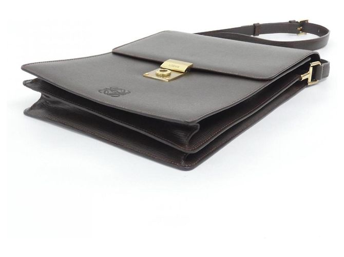 Loewe Schultertasche aus braunem Leder - Ansicht 3