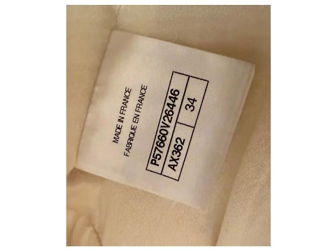 Chanel Tweed-Jacke in Creme Roh - Ansicht 7