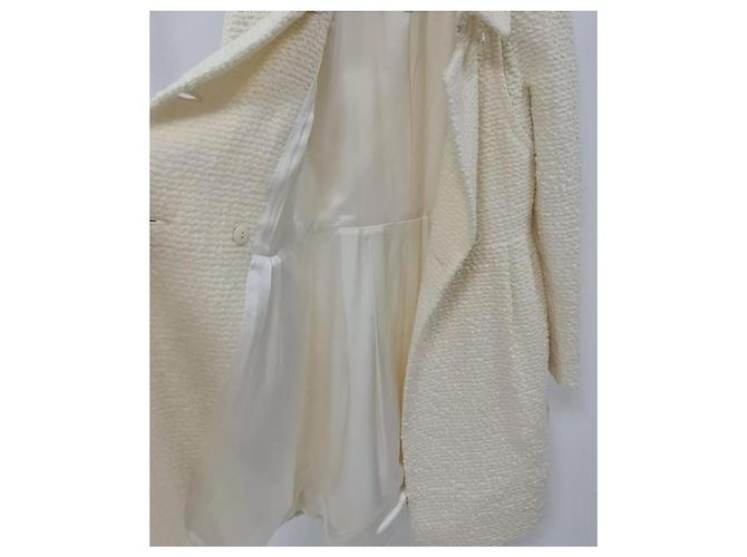 Chanel Tweed-Jacke in Creme Roh - Ansicht 8