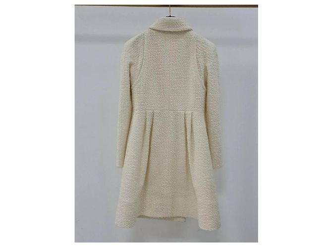 Chanel Tweed-Jacke in Creme Roh - Ansicht 9