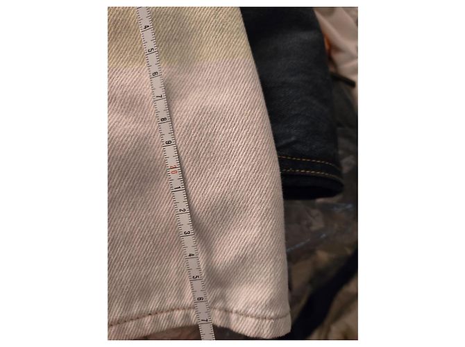 Chanel Short de denim de algodón azul claro degradado Blanco - vista 10