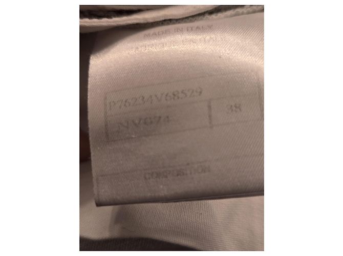 Chanel Short de denim de algodón azul claro degradado Blanco - vista 6