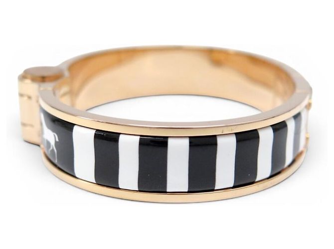Hermès NUOVO BRACCIALE HERMES CHARNIERE COUVERTURE NOUVELLES NEGATIF 15 CM IN SMALTO - vista 2