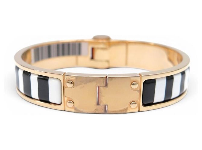 Hermès NUOVO BRACCIALE HERMES CHARNIERE COUVERTURE NOUVELLES NEGATIF 15 CM IN SMALTO - vista 3