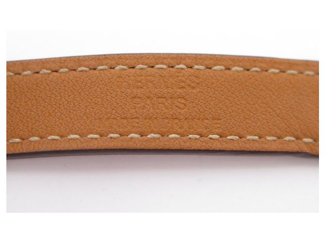 Hermès BRACCIALE HERMES KELLY DOUBLE TOUR IN PELLE SWIFT ROSSO H064642 S 16CM BANGLE - vista 7