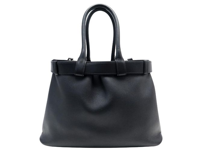 NUOVA BORSA A MANO PRADA LARGE BUCKLE CON CINTURA 1BA416 PELLE NERA BAG NEW Nero - vista 2