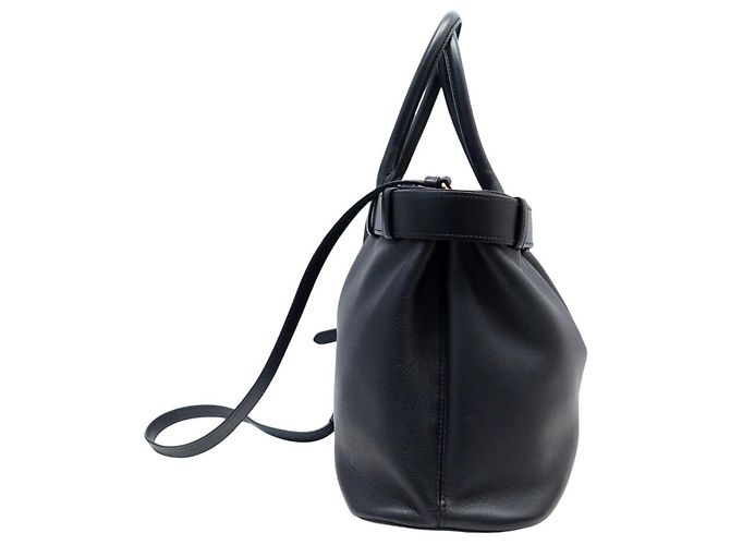 NUOVA BORSA A MANO PRADA LARGE BUCKLE CON CINTURA 1BA416 PELLE NERA BAG NEW Nero - vista 3