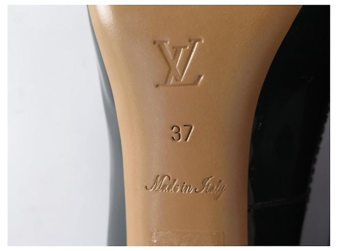 LOUIS VUITTON PUMPS 37 MONOGRAM SCHLIEẞE LIN OPEN TOE SHOES Marineblau - Ansicht 11