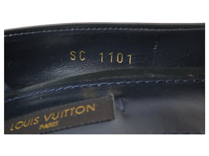 LOUIS VUITTON PUMPS 37 MONOGRAM SCHLIEẞE LIN OPEN TOE SHOES Marineblau - Ansicht 8