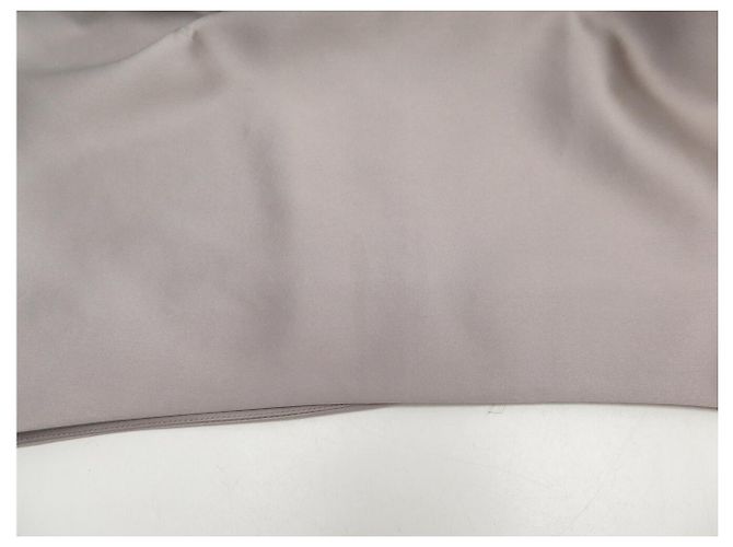 ROBE YVES SAINT LAURENT 207466 DRAPEE FW 2008 EN SOIE GRISE 40 M GREY SILK DRESS - vue 17