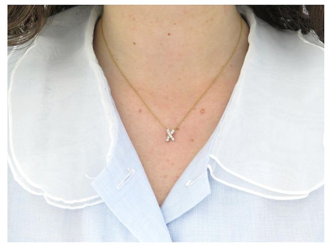 Tiffany & Co COLLANA TIFFANY PALOMA'S GRAFFITI X PLATINE DIAMANT ORO 18K 2.3 GR D'oro - vista 10