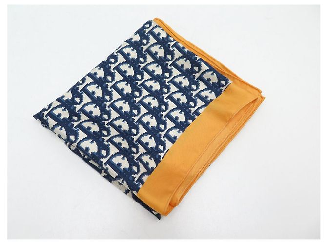 FULAR CHRISTIAN DIOR MONOGRAMME OBLIQUE QUADRATO 70 IN SETA ARANCIO Arancione - vista 13