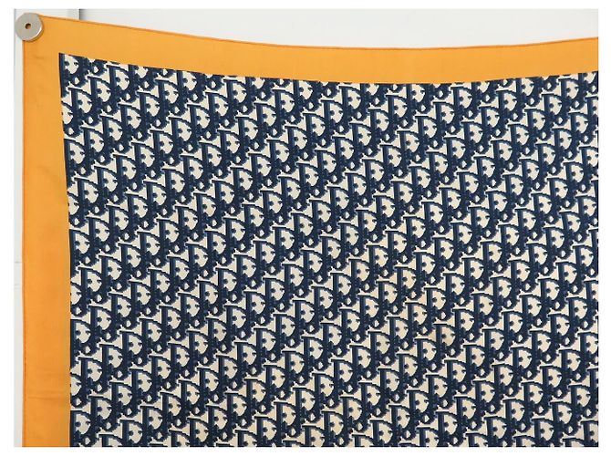 FULAR CHRISTIAN DIOR MONOGRAMME OBLIQUE QUADRATO 70 IN SETA ARANCIO Arancione - vista 2