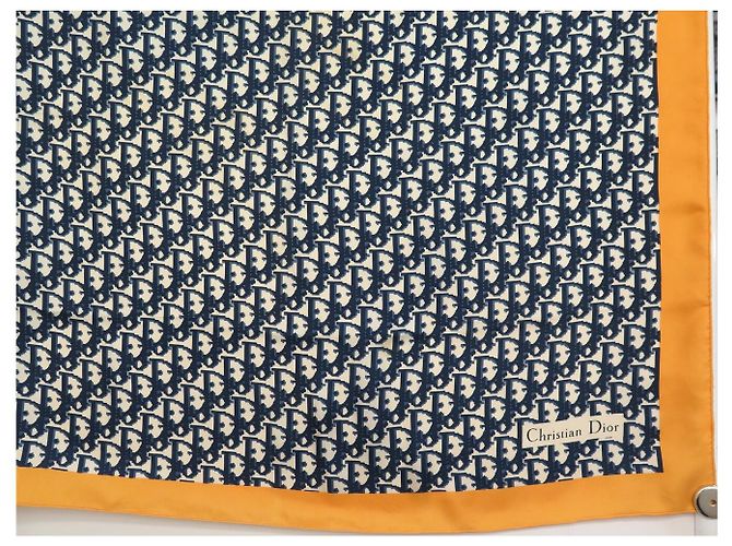FULAR CHRISTIAN DIOR MONOGRAMME OBLIQUE QUADRATO 70 IN SETA ARANCIO Arancione - vista 4