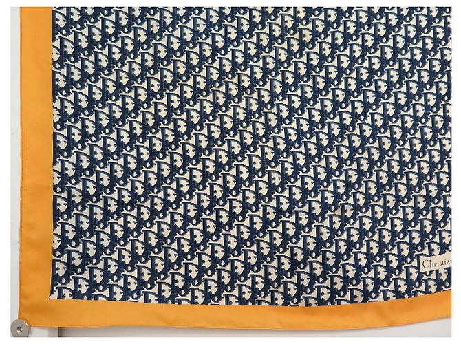 FULAR CHRISTIAN DIOR MONOGRAMME OBLIQUE QUADRATO 70 IN SETA ARANCIO Arancione - vista 5
