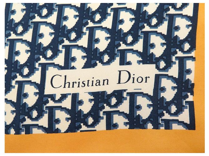 FULAR CHRISTIAN DIOR MONOGRAMME OBLIQUE QUADRATO 70 IN SETA ARANCIO Arancione - vista 6